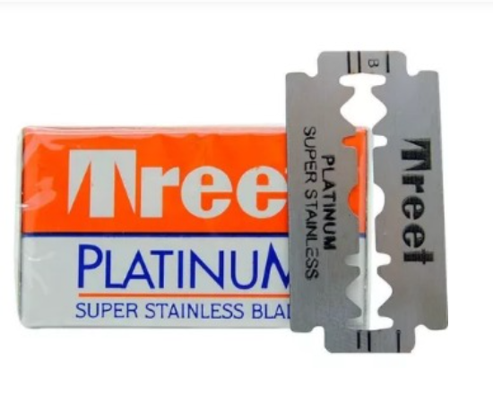 Hoja Afeitar platinum  TREET entera X 100 unid. GLM